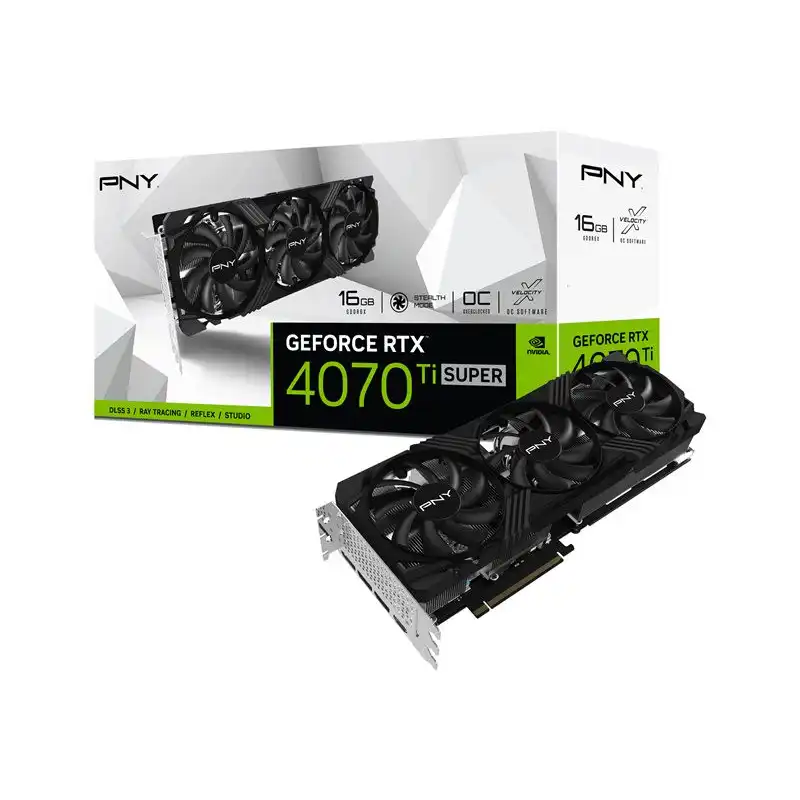 PNY GeForce RTX 4070 Ti SUPER 16GB - VERTO Overclocked Edition - carte graphique - GeForce RTX ... (VCG4070TS16TFXPB1-O)_1